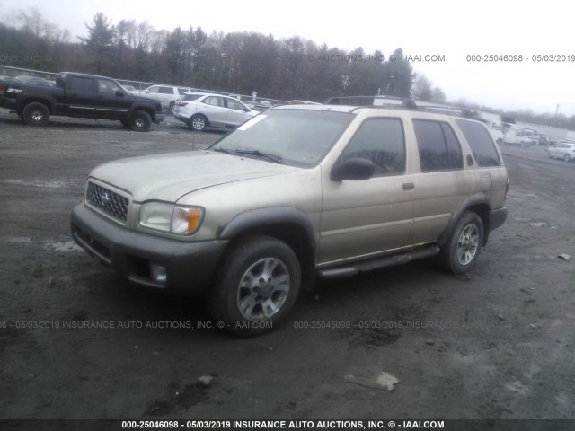 JN8DR07Y61W525635 - 2001 NISSAN PATHFINDER LE/SE/XE GOLD photo 2