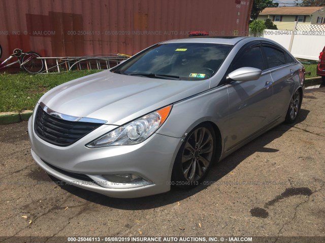 5NPEC4AC3BH142555 - 2011 HYUNDAI SONATA SE/LIMITED BLUE photo 2