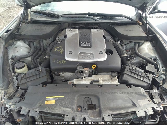 JN1CV6AR2CM972410 - 2012 INFINITI G37 SILVER photo 10