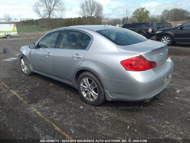 JN1CV6AR2CM972410 - 2012 INFINITI G37 SILVER photo 3