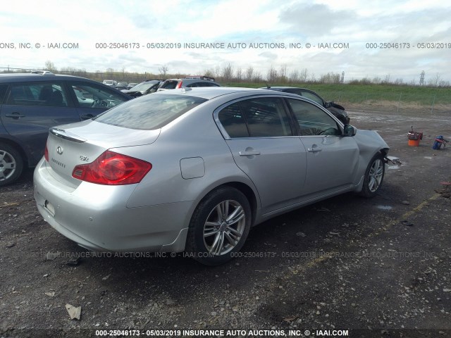 JN1CV6AR2CM972410 - 2012 INFINITI G37 SILVER photo 4