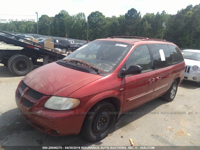 2D4GP44L44R568840 - 2004 DODGE GRAND CARAVAN SXT RED photo 2