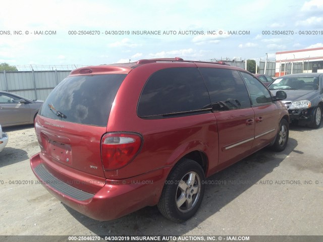 2D4GP44L44R568840 - 2004 DODGE GRAND CARAVAN SXT RED photo 4