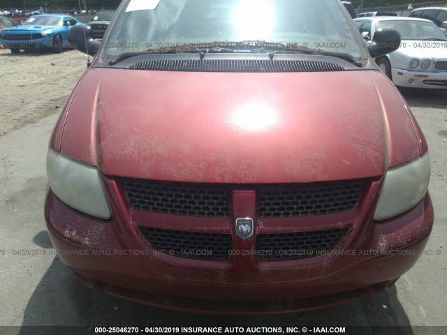 2D4GP44L44R568840 - 2004 DODGE GRAND CARAVAN SXT RED photo 6