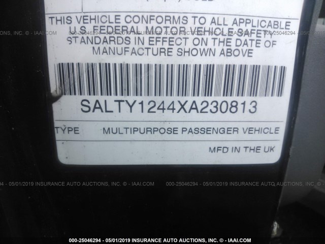 SALTY1244XA230813 - 1999 LAND ROVER DISCOVERY II  Սև լուսանկար 9