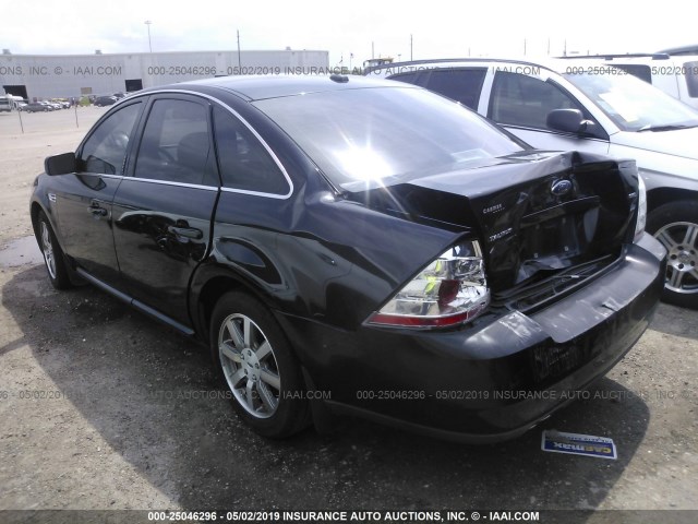 1FAHP24W49G107863 - 2009 FORD TAURUS SEL BLACK photo 3