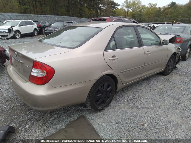 4T1BE32K74U302812 - 2004 TOYOTA CAMRY LE/XLE/SE GOLD photo 4