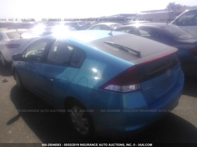 JHMZE2H33BS006884 - 2011 HONDA INSIGHT BLUE photo 3