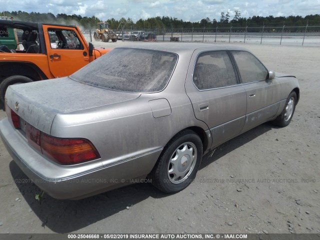 JT8UF11E4P0173271 - 1993 LEXUS LS 400 TAN photo 4