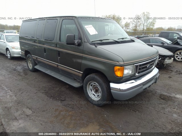 1FMRE11W74HB51339 - 2004 FORD ECONOLINE E150 WAGON GREEN photo 1