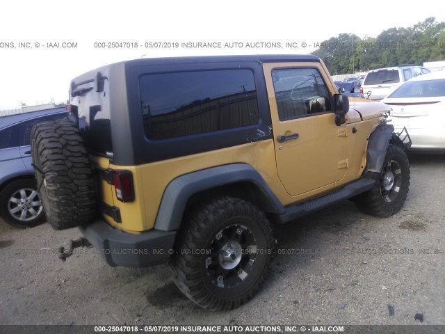 1C4AJWAG3DL661672 - 2013 JEEP WRANGLER SPORT TAN photo 4