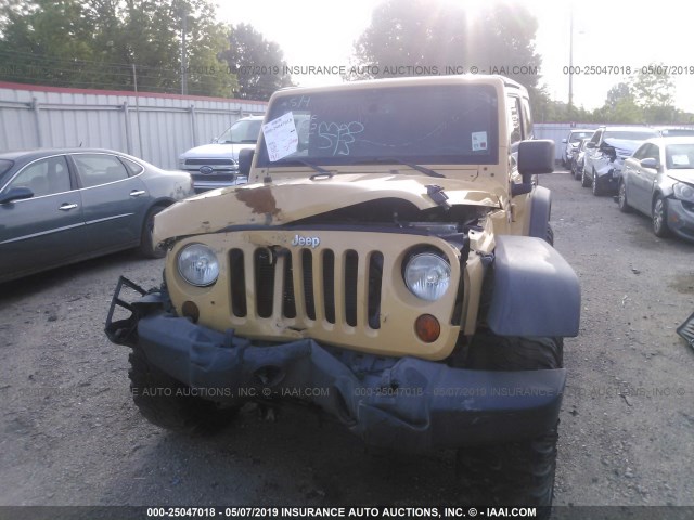 1C4AJWAG3DL661672 - 2013 JEEP WRANGLER SPORT TAN photo 6