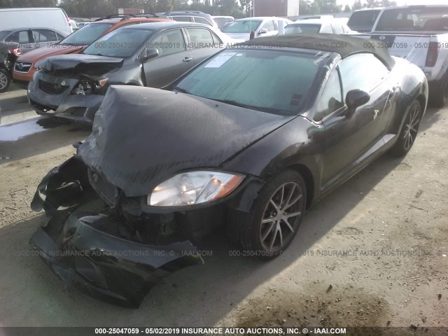 4A37L2EF3CE003395 - 2012 MITSUBISHI ECLIPSE SPYDER GS BLACK photo 2