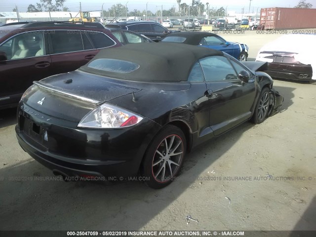 4A37L2EF3CE003395 - 2012 MITSUBISHI ECLIPSE SPYDER GS BLACK photo 4