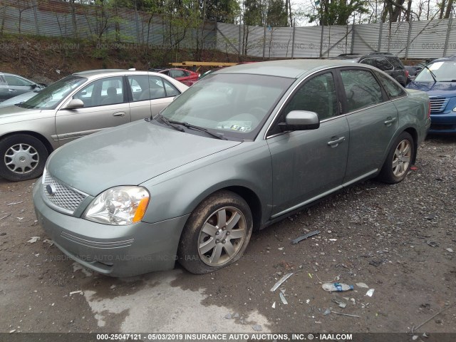 1FAHP24197G153108 - 2007 FORD FIVE HUNDRED SEL TEAL photo 2