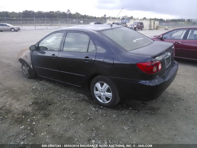 2T1BR32E65C448734 - 2005 TOYOTA COROLLA CE/LE/S BLACK photo 3