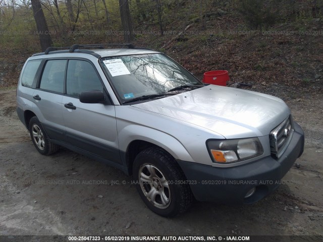 JF1SG63625H743779 - 2005 SUBARU FORESTER 2.5X SILVER photo 1