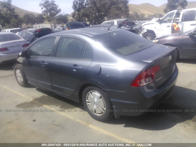 JHMFA36216S026197 - 2006 HONDA CIVIC HYBRID Dark Blue photo 3