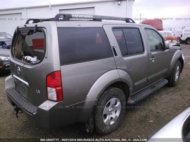 5N1AR18WX6C642947 - 2006 NISSAN PATHFINDER LE/SE/XE Pewter photo 4