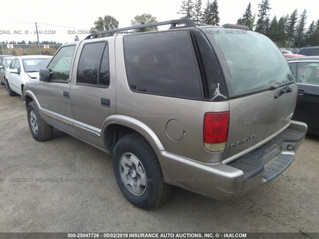 1GNDT13X23K144561 - 2003 CHEVROLET BLAZER GOLD photo 3