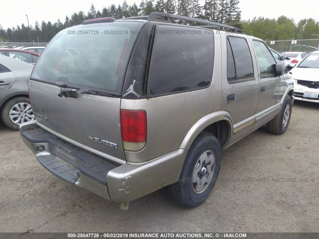 1GNDT13X23K144561 - 2003 CHEVROLET BLAZER GOLD photo 4