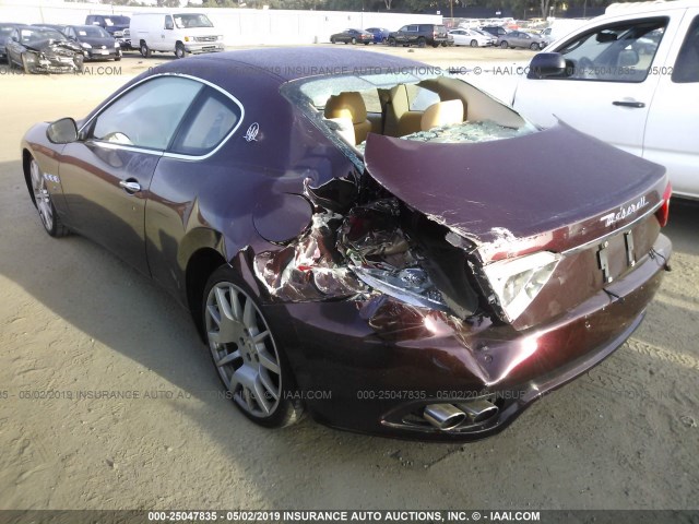 ZAMGJ45A580034057 - 2008 MASERATI GRANTURISMO  BURGUNDY photo 3