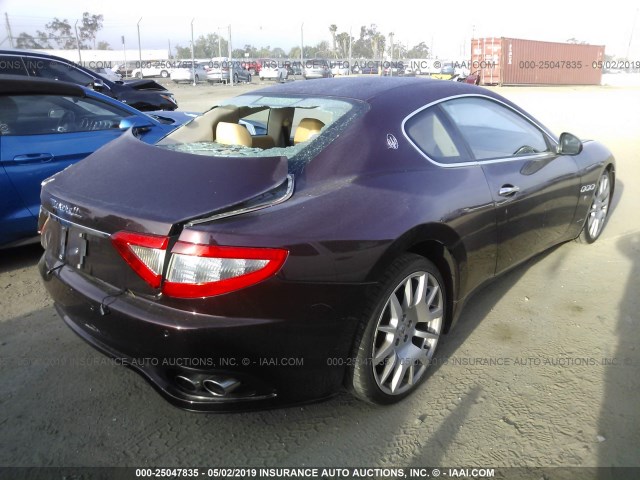 ZAMGJ45A580034057 - 2008 MASERATI GRANTURISMO  BURGUNDY photo 4