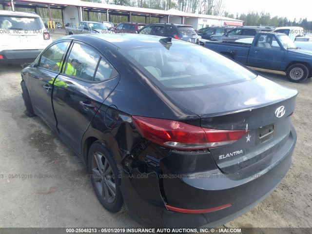 5NPD84LF1JH402874 - 2018 HYUNDAI ELANTRA SEL/VALUE/LIMITED GRAY photo 3