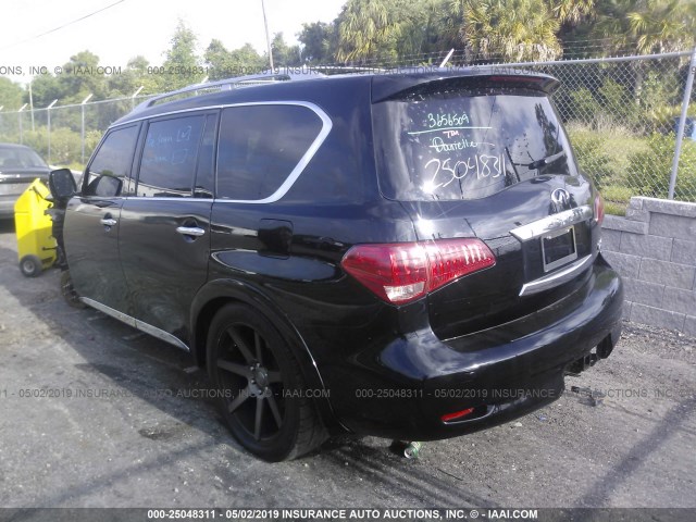 JN8AZ2NE2B9000398 - 2011 INFINITI QX56 BLACK photo 3