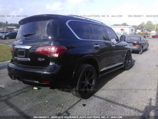 JN8AZ2NE2B9000398 - 2011 INFINITI QX56 BLACK photo 4