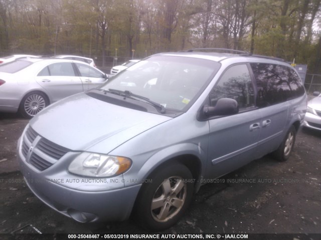 2D4GP44L36R882434 - 2006 DODGE GRAND CARAVAN SXT Light Blue photo 2