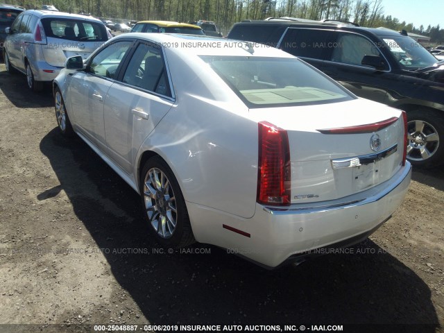 1G6DS5ED9B0153907 - 2011 CADILLAC CTS PREMIUM COLLECTION WHITE photo 3