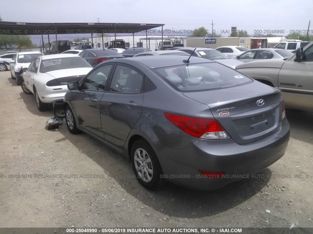 KMHCT4AE6DU544910 - 2013 HYUNDAI ACCENT GLS/GS GRAY photo 3