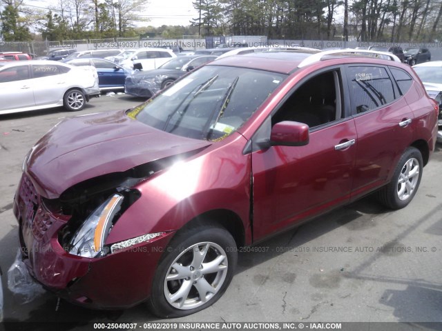 JN8AS5MV8AW104160 - 2010 NISSAN ROGUE S/SL/KROM RED photo 2