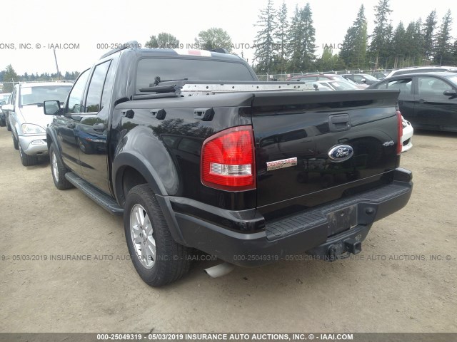 1FMEU51KX7UB24167 - 2007 FORD EXPLORER SPORT TRAC XLT BLACK photo 3