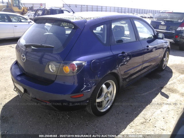 JM1BK343351224387 - 2005 MAZDA 3 HATCHBACK PURPLE photo 4