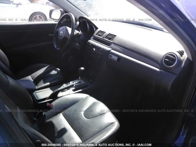 JM1BK343351224387 - 2005 MAZDA 3 HATCHBACK PURPLE photo 5