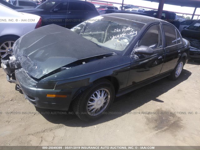 1G8ZH5285XZ374586 - 1999 SATURN SL1 GREEN photo 2