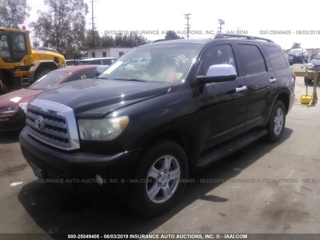 5TDZY68A98S001155 - 2008 TOYOTA SEQUOIA LIMITED BLACK photo 2