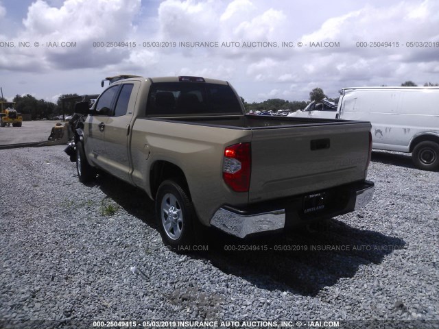 5TFRM5F12KX140893 - 2019 TOYOTA TUNDRA DOUBLE CAB SR/SR5 TAN photo 3