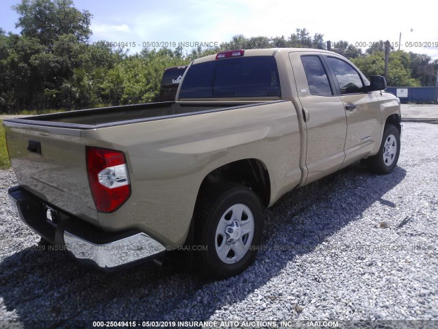 5TFRM5F12KX140893 - 2019 TOYOTA TUNDRA DOUBLE CAB SR/SR5 TAN photo 4