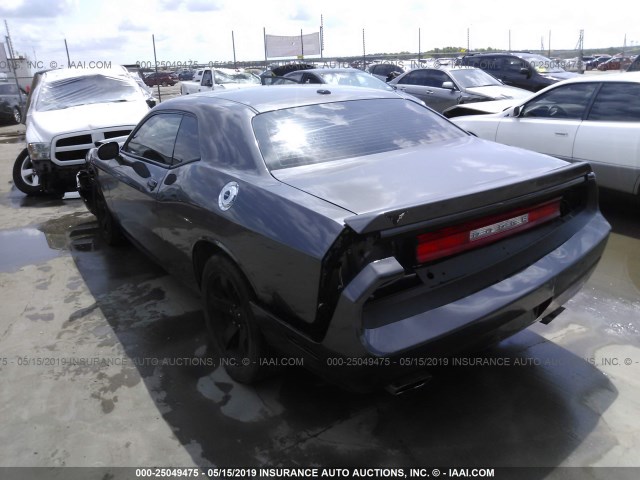 2C3CDYAG1EH274584 - 2014 DODGE CHALLENGER SXT GRAY photo 3