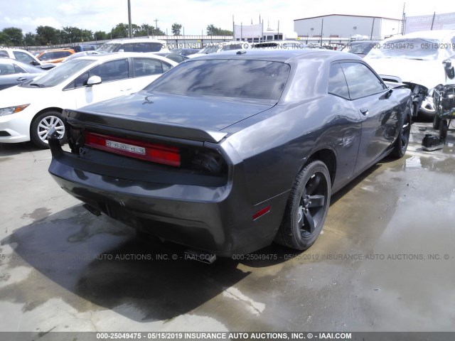 2C3CDYAG1EH274584 - 2014 DODGE CHALLENGER SXT GRAY photo 4