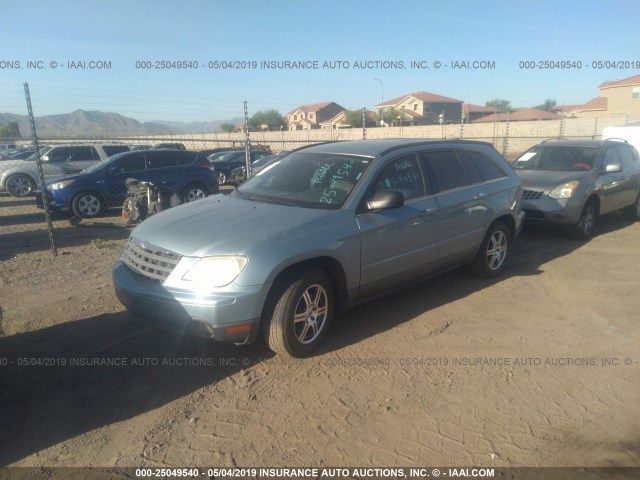 2A8GM68X58R631022 - 2008 CHRYSLER PACIFICA TOURING BLUE photo 2