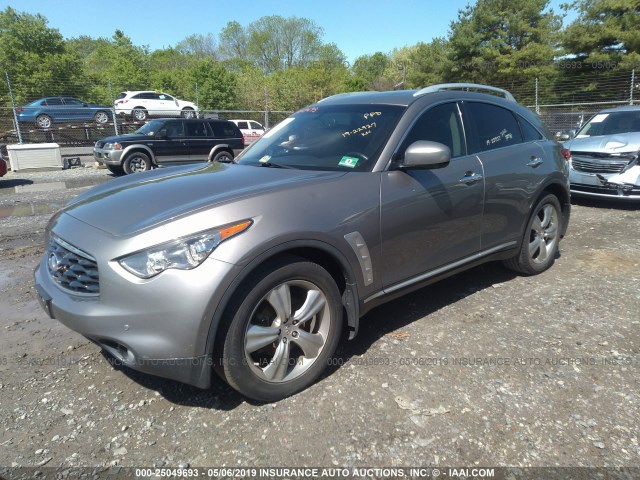 JNRAS18U69M104512 - 2009 INFINITI FX35 GRAY photo 2