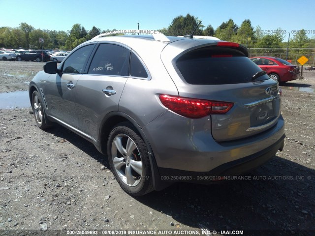 JNRAS18U69M104512 - 2009 INFINITI FX35 GRAY photo 3