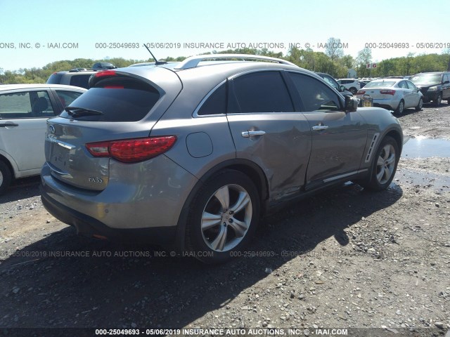 JNRAS18U69M104512 - 2009 INFINITI FX35 GRAY photo 4