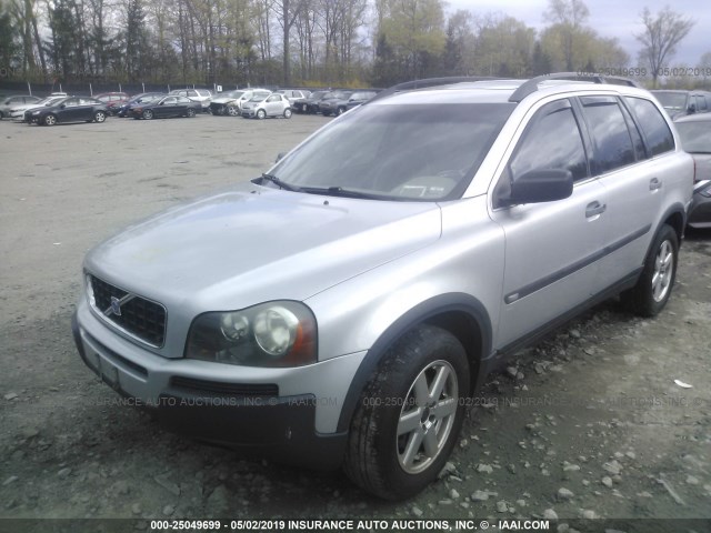 YV1CM91HX41131909 - 2004 VOLVO XC90 T6 SILVER photo 2