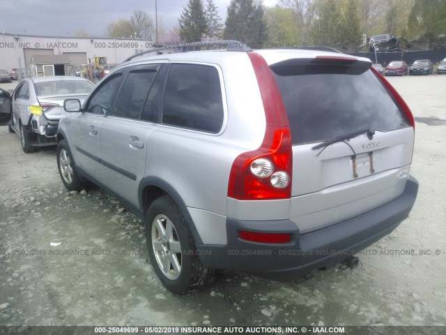 YV1CM91HX41131909 - 2004 VOLVO XC90 T6 SILVER photo 3