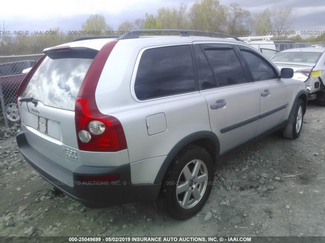 YV1CM91HX41131909 - 2004 VOLVO XC90 T6 SILVER photo 4